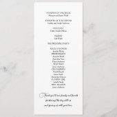 Gewoon elegante typografie Modern Programmakaart (Achterkant)