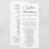 Gewoon elegante typografie Modern Programmakaart (Voorkant / Achterkant)