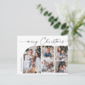 Gewoon elegante vakantie 5 FOTO Kerstmis Groet Briefkaart (Staand voorkant)