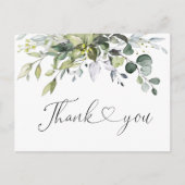 Gewoon elegante Waterverf eucalyptus dank u Briefkaart (Voorkant)