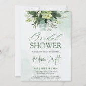 Gewoon elegante Waterverf groen Vrijgezellenfeest Kaart (Voorkant)