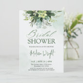 Gewoon elegante Waterverf groen Vrijgezellenfeest Kaart (Staand voorkant)