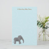 Gewoon Elephant Briefpapier (Staand voorkant)