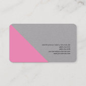 Gewoon eminine minimalistisch roze grijs modern visitekaartje (Achterkant)