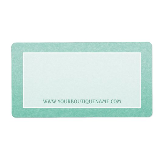 Gewoon en eenvoudig Chic Mint Green Grain Boutique Etiket (Voorkant)