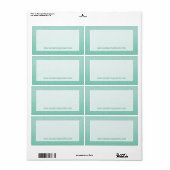 Gewoon en eenvoudig Chic Mint Green Grain Boutique Etiket (Full Sheet)