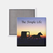 Gewoon en eenvoudig leven magneet (Voorkant / Achterkant)