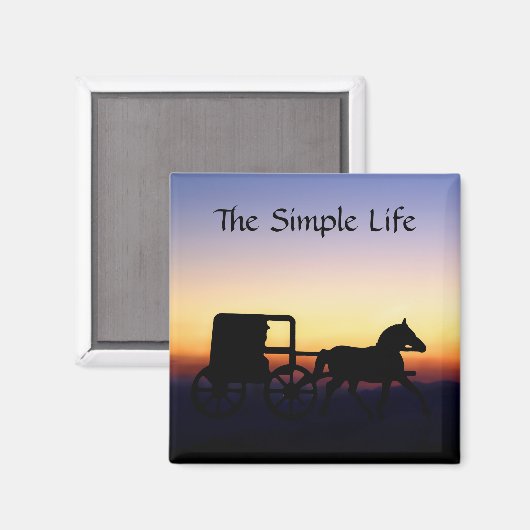 Gewoon en eenvoudig leven magneet (Voorkant / Achterkant)