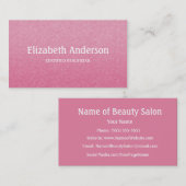 Gewoon en eenvoudig Roze, gecertificeerde schoonhe Visitekaartje (Voorkant / Achterkant)