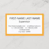Gewoon en eenvoudig Visitekaartje voor Supervisor (Voorkant)