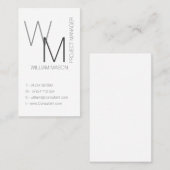 Gewoon en eenvoudig wit, professioneel Visitekaart Visitekaartje (Voorkant / Achterkant)