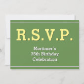 Gewoon en Humble "R.S.V.P." Kaart (Voorkant)