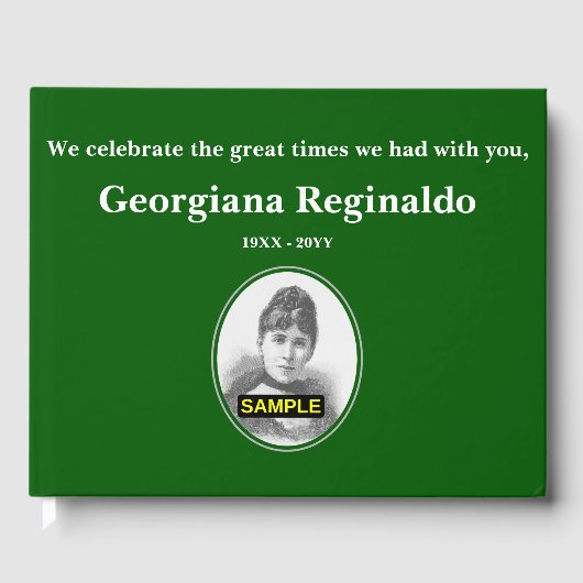 Gewoon en minimaal Memorial Guest Book Gastenboek (Voorkant)