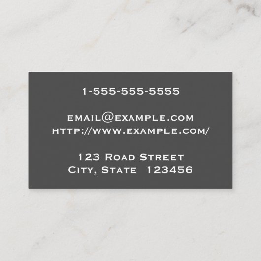 Gewoon en minimaal solicitor Visitekaartje (Achterkant)