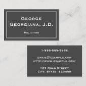 Gewoon en minimaal solicitor Visitekaartje (Voorkant / Achterkant)