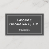 Gewoon en minimaal solicitor Visitekaartje (Voorkant)