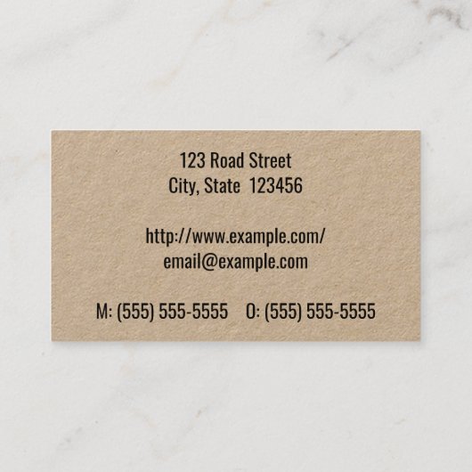 Gewoon en minimaal Visitekaartje voor kinderartsen (Achterkant)