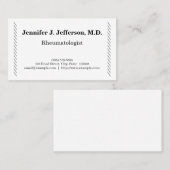 Gewoon en  reumatoloog Visitekaartje (Voorkant / Achterkant)