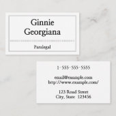 Gewoon en schoon paralegaal Visitekaartje (Voorkant / Achterkant)