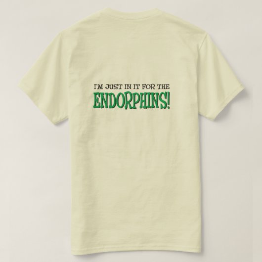 Gewoon erin voor het shirt Endorphins Runner (Design achterkant)