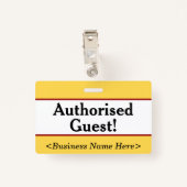 Gewoon "Erkende gast!" Badge (Achterkant met clip)