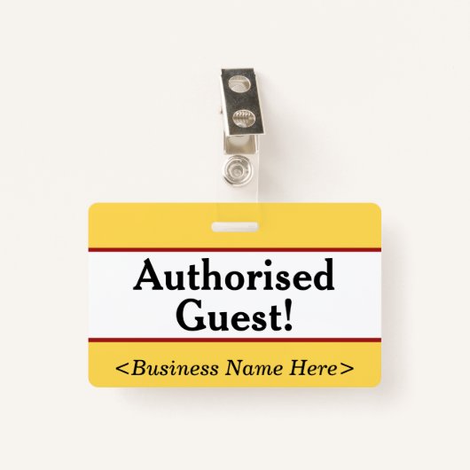 Gewoon "Erkende gast!" Badge (Voorkant met clip)