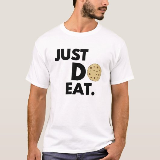 Gewoon Eten - Grappig Koekje Design T-shirt (Voorkant)