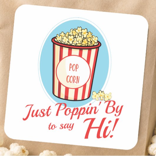 Gewoon Even Langskomen om Hallo te Zeggen Vierkante Sticker
