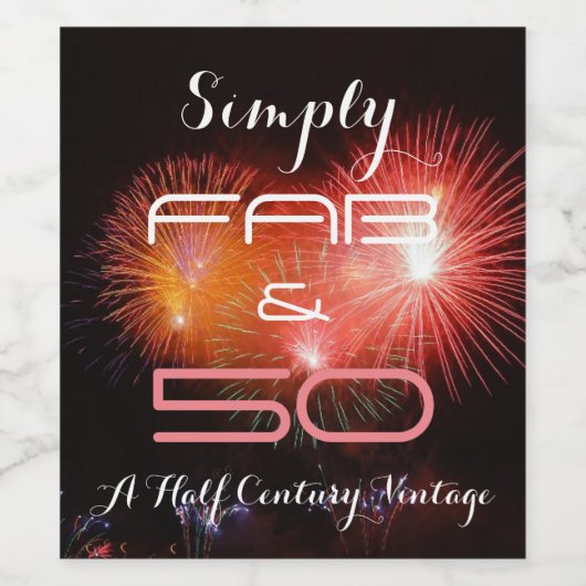 Gewoon Fab & 50 - Wijn Etiket (Enkel label)