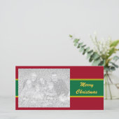 Gewoon feestelijk feestdagenkaart (Staand voorkant)