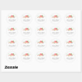 Gewoon Floral Circle adreslabel Ronde Sticker (Vel)