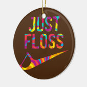 Gewoon Floss Funny Dental Orale Hygienist RDH Keramisch Ornament (Links)