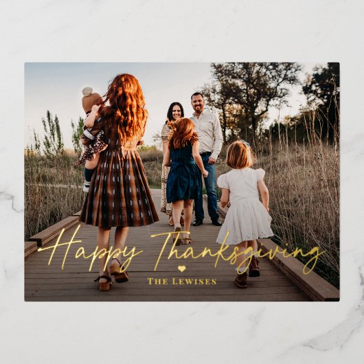 Gewoon Folie Thanksgiving Briefkaart foto's (Voorkant)