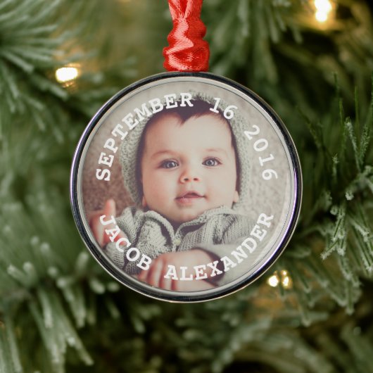 Gewoon foto van Sweet Baby Metalen Ornament (Boom)