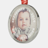 Gewoon foto van Sweet Baby Metalen Ornament (Links)