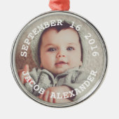 Gewoon foto van Sweet Baby Metalen Ornament (Voorkant)