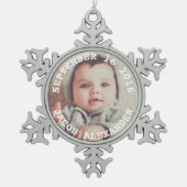 Gewoon foto van Sweet Baby Tin Sneeuwvlok Ornament (Voorkant)