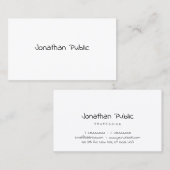 Gewoon Freehand Script-minimalistisch elegant eenv Visitekaartje (Voorkant / Achterkant)