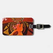 Gewoon Funny Giraffe afbeelding ontwerp Bagagelabel (Voorkant horizontaal)