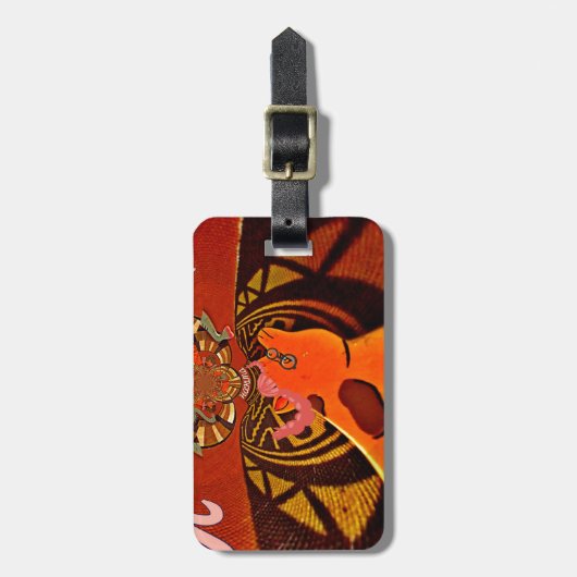 Gewoon Funny Giraffe afbeelding ontwerp Bagagelabel (Voorkant verticaal)