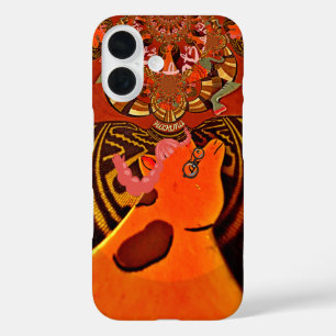 Gewoon Funny Giraffe afbeelding ontwerp iPhone 16 Hoesje