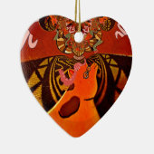 Gewoon Funny Giraffe afbeelding ontwerp Keramisch Ornament (Rechts)