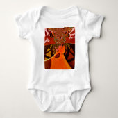 Gewoon Funny Giraffe afbeelding ontwerp Romper (Voorkant)