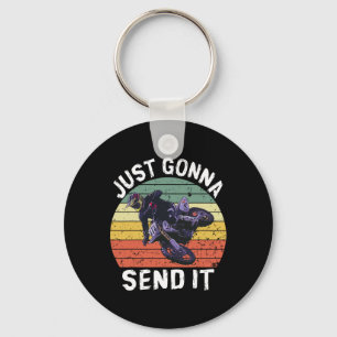 Gewoon Gaan Zenden Motocross Dirt Bike Dirt Biker Sleutelhanger