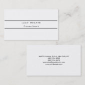 Gewoon geavanceerd, grijs, eenvoudige, eenvoudige  visitekaartje (Voorkant / Achterkant)