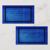 Gewoon geavanceerde Blue Black Professional Visitekaartje (Voorkant / Achterkant)