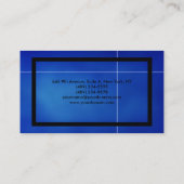 Gewoon geavanceerde Blue Black Professional Visitekaartje (Achterkant)
