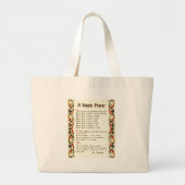 gewoon gebed door St. Francis van Assisi Grote Tote Bag (Voorkant)