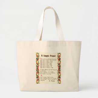 gewoon gebed door St. Francis van Assisi Grote Tote Bag