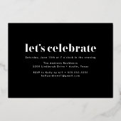 Gewoon gebold 3 Fotogradatie Partij Folie Uitnodiging (Achterkant)